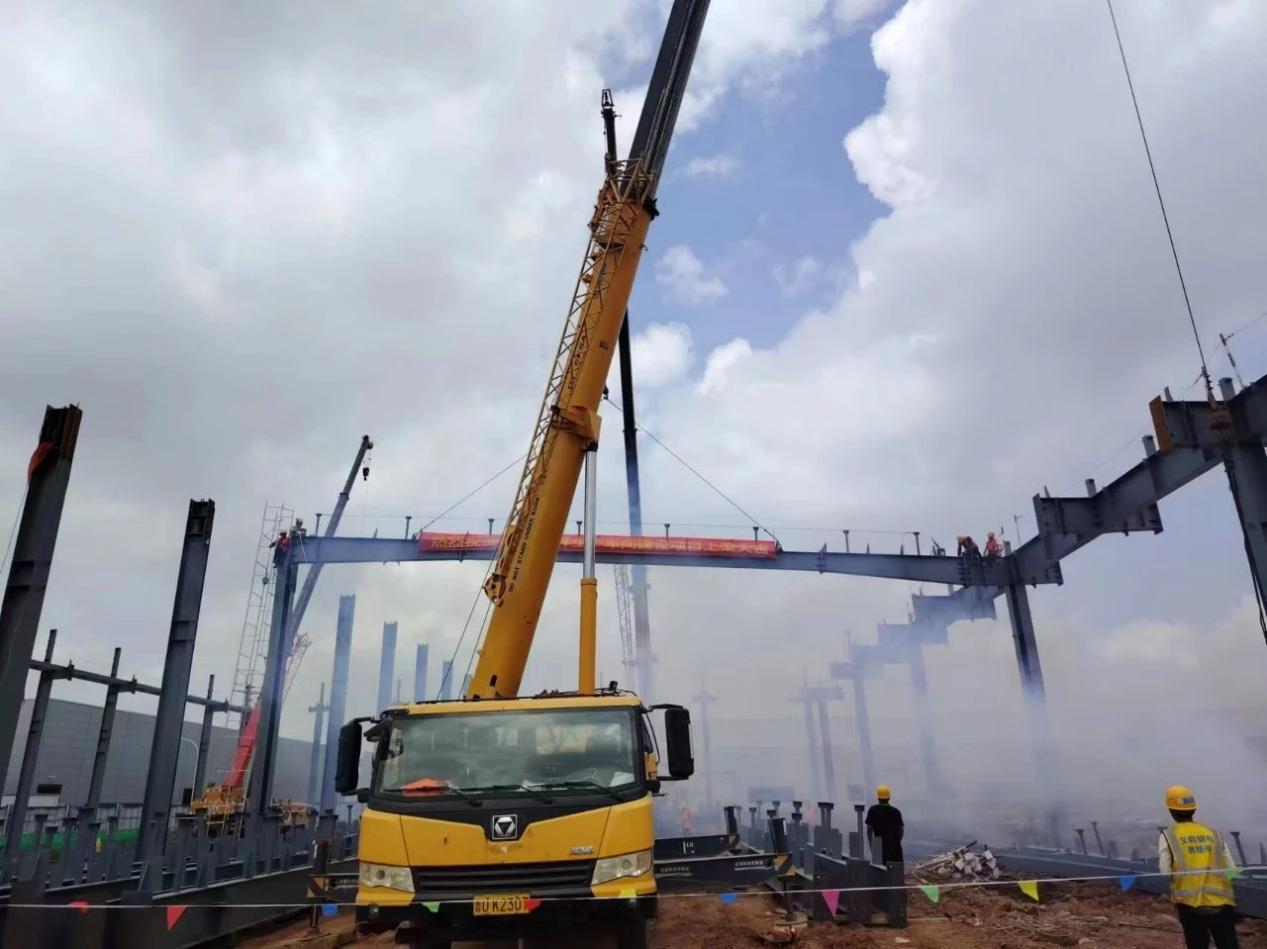 Chery KD Parts Production Workshop Construction Project on the Beam、EiheはChery Automobile Qingdao Base Construction Projectを実現しました。