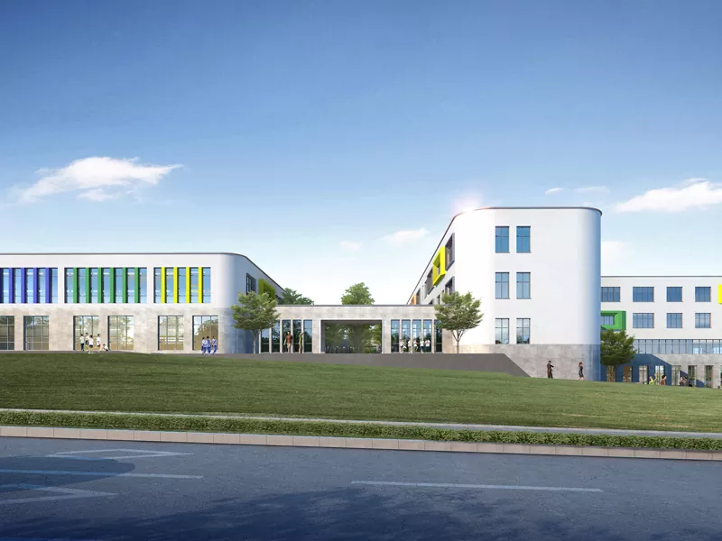 プレハブ鋼構造学校の建物